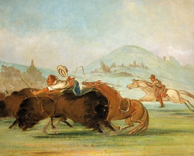 Batiste ja minä juoksemassa puhvelia, Yellowstonen suu tekijältä George Catlin