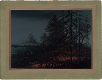 Siouxin sotajuhlan bivouac tekijältä George Catlin