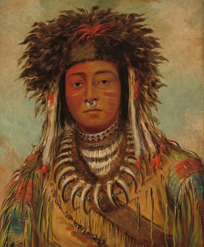 Poikapäällikkö - Ojibbeway, 1843. tekijältä George Catlin