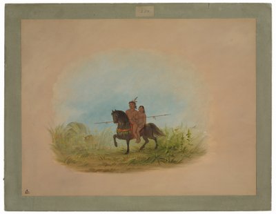 Morsian ja sulhanen hevosen selässä - Connibo tekijältä George Catlin
