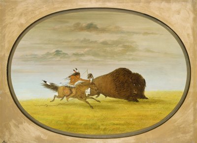 Biisoninmetsästys tekijältä George Catlin
