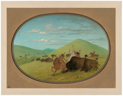 Buffalo Chase - Sonnit suojelevat vasikoita tekijältä George Catlin