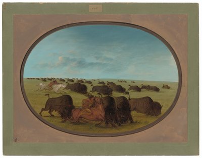 Buffalo Chase onnettomuuksien kanssa tekijältä George Catlin