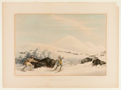 Puhvelijahti lumikengillä - nro 15. tekijältä George Catlin