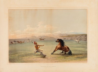 Villihevosen kiinniottaminen - ei. 4 tekijältä George Catlin