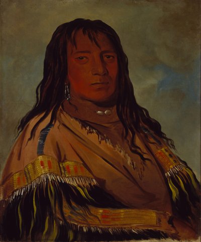Chá-tee-wah-née-che, No Heart, Wah-ne-watch-to-nee-nah-yhtymän päällikkö. tekijältä George Catlin