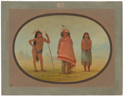 Cochimteen päällikkö, hänen vaimonsa ja soturi tekijältä George Catlin