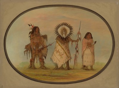 Varispäällikkö, hänen vaimonsa ja soturi, 18611869. tekijältä George Catlin