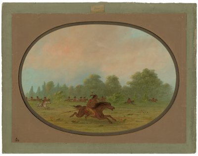 Comanche-sotapuolueen tuho tekijältä George Catlin