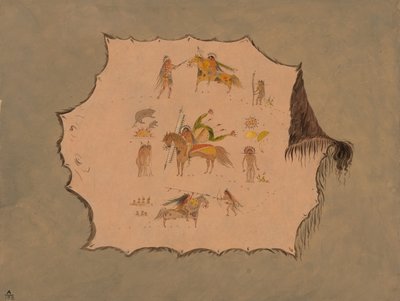 Faksimile pawnee-lääkärin kaapusta upeilla ammattimaisilla malleilla, 18611869. tekijältä George Catlin