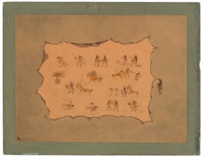 Faksimile Mah-to-toh-pa:n viittasta - Mandan tekijältä George Catlin