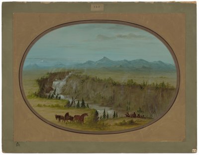 Falls of the Snake River tekijältä George Catlin