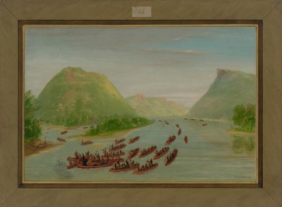 Isä Hennepin ja kaksi toveria joutuivat siuuxista vangiksi, huhtikuu 1680, 1847-48 tekijältä George Catlin