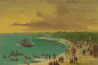 Griffinin ensimmäinen purjehdus Erie-järvellä. 7. elokuuta 1679, 18471848. tekijältä George Catlin