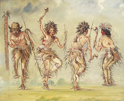 Neljä tanssijaa tekijältä George Catlin