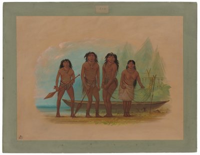 Neljä Fuegian intiaania tekijältä George Catlin
