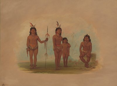 Neljä Goo-a-a-Give intiaania, 18541869. tekijältä George Catlin