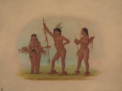 Neljä Mura-intiaania, 18541869. tekijältä George Catlin