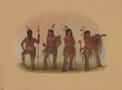 Neljä Navaho Warrioria, 18611869. tekijältä George Catlin