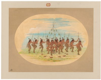 Green Corn Dance - Minatarrees tekijältä George Catlin