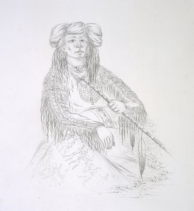 Ha-wan-je-tah (Yksi sarvi) 1852 tekijältä George Catlin