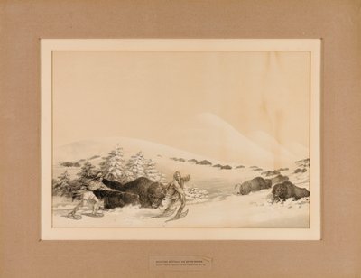 Puhvelin metsästys lumessa - nro 15. tekijältä George Catlin