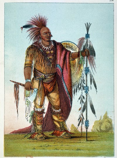 Amerikan intiaanit: Saksi- ja kettuheimon johtajan muotokuva tekijältä George Catlin