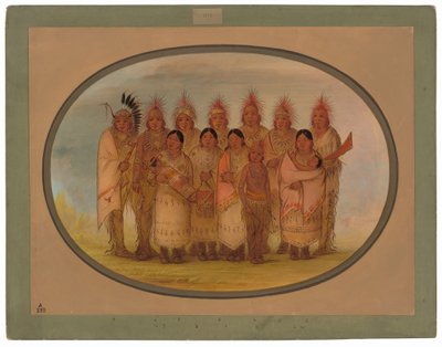 Iowan intiaanit, jotka vierailivat Lontoossa ja Pariisissa tekijältä George Catlin