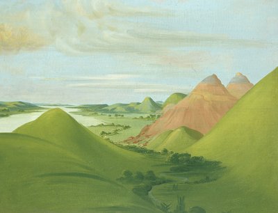 Iron Bluff, 1200 mailia St. Louisin yläpuolella tekijältä George Catlin