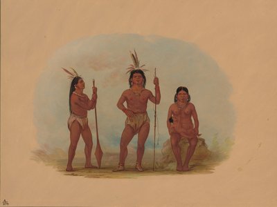 Klahoquaht päällikkö, hänen vaimonsa ja poikansa, 18551869. tekijältä George Catlin