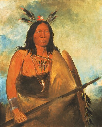 Kots-o-kó-ro-kó, Härän kaulan karva, päällikkö, 1834. tekijältä George Catlin
