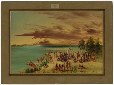 La Salle ottaa Louisianan Ranskan haltuun. 9. huhtikuuta 1682 tekijältä George Catlin