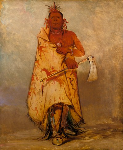 Le-shaw-loo-láh-le-hoo, Big Elk, Skidi Wolf Pawneen päällikkö, 1832. tekijältä George Catlin