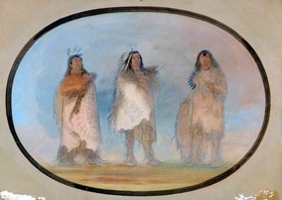 Pikku Karhu, Jyrkkä Tuuli, Koira; Sioux-heimon kolme ansioitunutta soturia tekijältä George Catlin