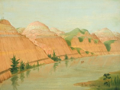 Upea Clay Bluffs, 1800 mailia St. Louisin yläpuolella tekijältä George Catlin