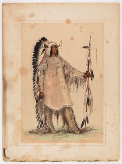Mah-to-toh-pa, Mandan-päällikkö, - tekijältä George Catlin