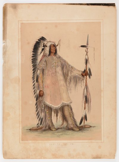 Mah-to-toh-pa, Mandan-päällikkö, - tekijältä George Catlin