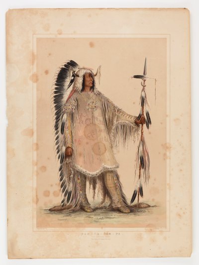 Mah-to-toh-pa, Mandan-päällikkö, - tekijältä George Catlin