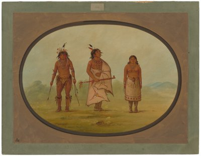 Mohaven päällikkö, soturi ja hänen vaimonsa tekijältä George Catlin
