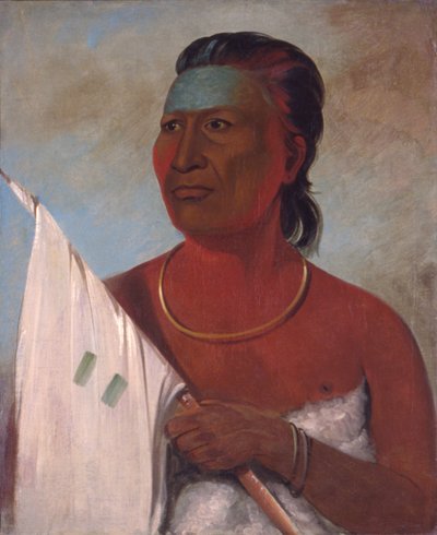 Náh-paavi Black Hawkin neuvonantaja, 1832. tekijältä George Catlin