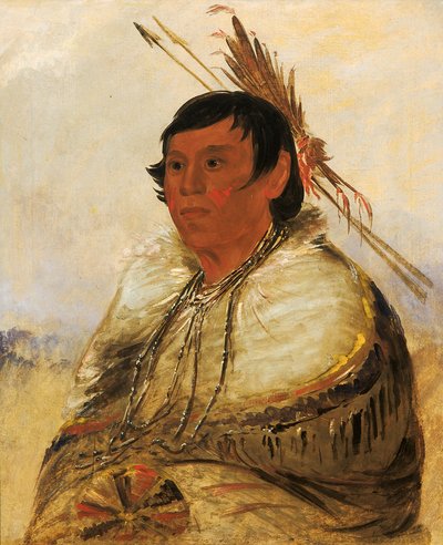 Ni-a-có-mo, Fix with the Foot, a Brave, 1830. tekijältä George Catlin