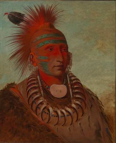 No-ho-mun-ya, Yksi, joka ei kiinnitä huomiota, 1844. tekijältä George Catlin
