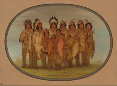 Ojibbeway-intiaanit Pariisissa, 18611869. tekijältä George Catlin