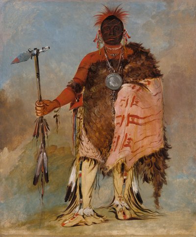 Om-pah-tón-ga, Iso Hirvi, kuuluisa soturi, 1832. tekijältä George Catlin