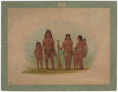 Orejonan päällikkö ja perhe tekijältä George Catlin