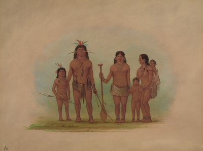 Orejonan päällikkö ja perhe, 18541869. tekijältä George Catlin
