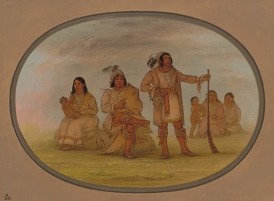 Osceola ja neljä seminolee-intiaania, 18611869. tekijältä George Catlin