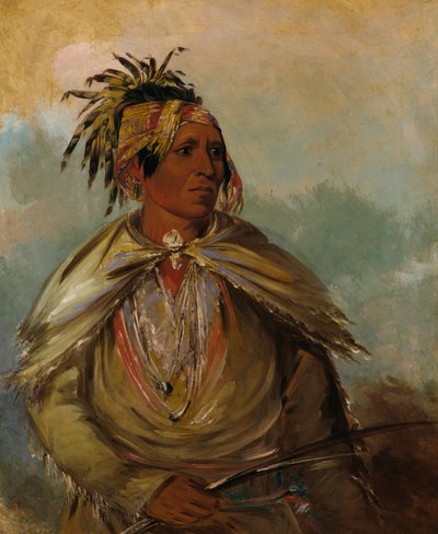 Pah-mee-ców-ee-tah, Mies joka jäljittää, päällikkö, tekijältä George Catlin