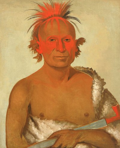 Pash-ee-pa-hó, Little Stabbing Chief nuorempi, yksi Black Hawkin sotureista tekijältä George Catlin