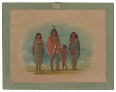 Patagonin päällikkö, hänen veljensä ja tytär tekijältä George Catlin